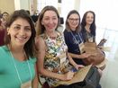 Carla Beatriz Boufleuer, Juliana Sinhara Bozza, Tnia Kieling e Simone Bezerra Lo, no 1 ENCONTRO ESTADUAL DO CENSO ESCOLAR - EDUCAO BSICA em Foz do Iguau, em dezembro 2017
